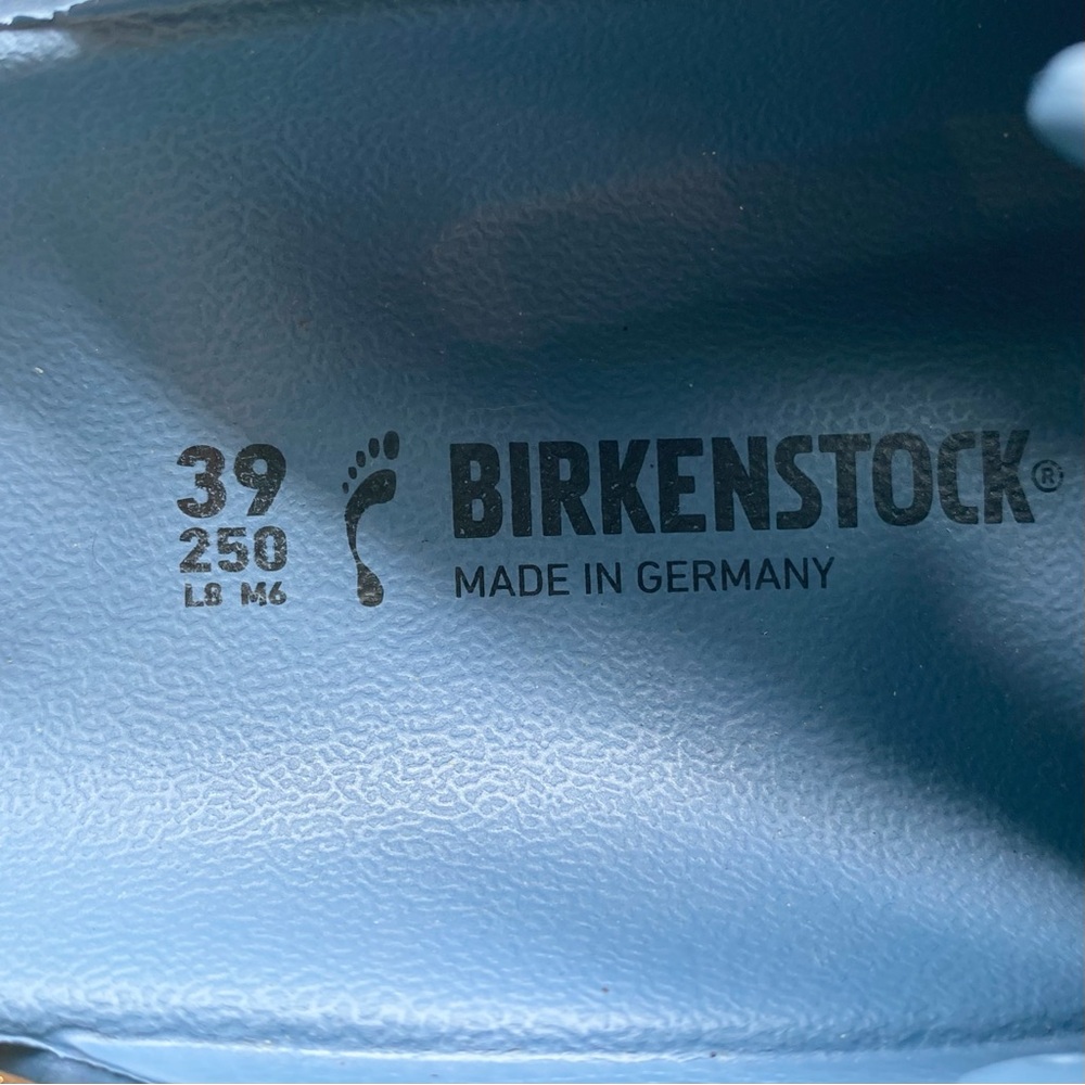 Birkenstock Essentials Boston Mule Sz 8 Blue EVA Flat Slip On Comfortable Casual - Picture 8 of 9